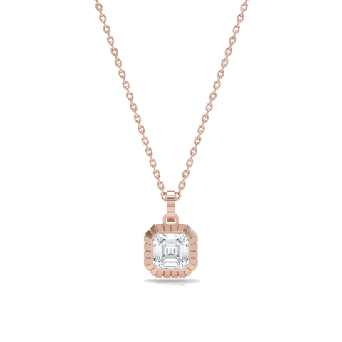  Eternity engraved asscher pendant - Asscher Cut Diamond Pendant Necklace -  The Future Rocks  -    3 