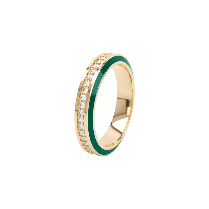  Eternity green enamel 4mm ring - Eternity green enamel 4mm ring -  The Future Rocks -    1 