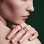  Eternity green enamel 6mm ring - Eternity Green Enamel Ring -  The Future Rocks  -    4 