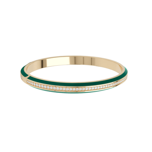  Eternity green enamel bangle - Eternity Green Enamel Bangle Bracelet -  The Future Rocks -    1 