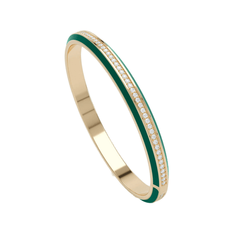  Eternity green enamel bangle - Eternity Green Enamel Bangle Bracelet -  The Future Rocks  -    3 