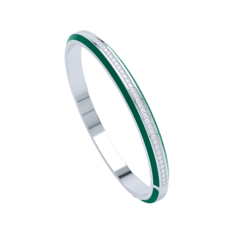  Eternity green enamel bangle - Eternity Green Enamel Bangle Bracelet -  The Future Rocks  -    5 