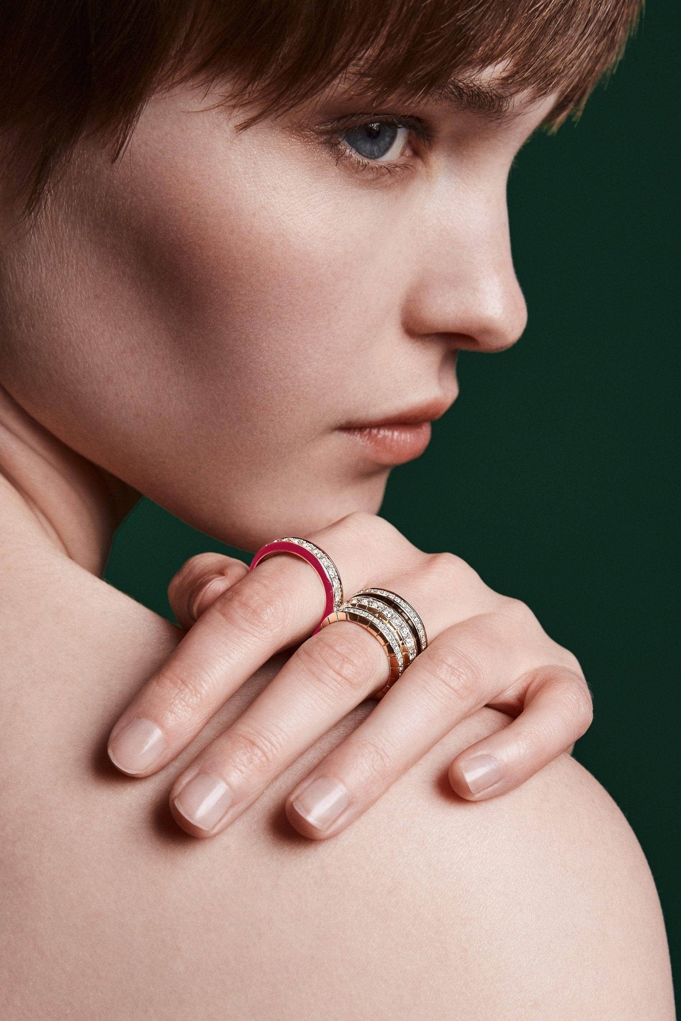  Eternity pink enamel 6mm ring - Eternity pink enamel 6mm ring -  The Future Rocks -    2 