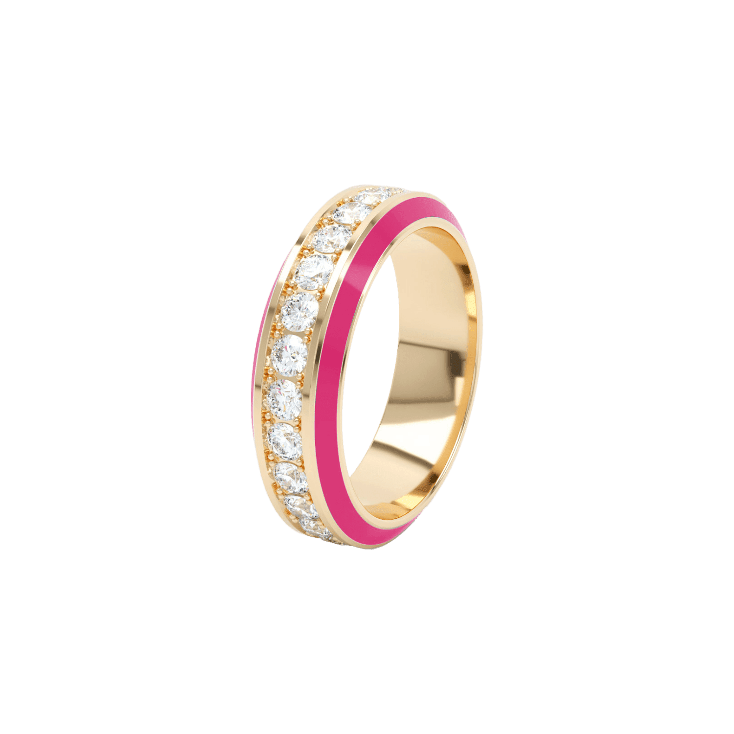  Eternity pink enamel 6mm ring - Eternity pink enamel 6mm ring -  The Future Rocks -    1 