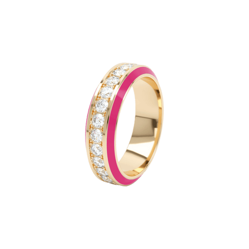  Eternity pink enamel 6mm ring - Eternity Pink Enamel Ring -  The Future Rocks -    1 