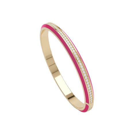  Eternity pink enamel bangle - Pink Enamel Eternity Bangle Bracelet -  The Future Rocks  -    2 