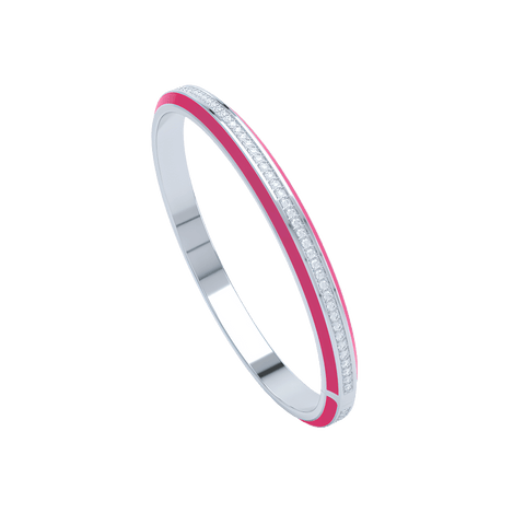  Eternity pink enamel bangle - Pink Enamel Eternity Bangle Bracelet -  The Future Rocks  -    4 