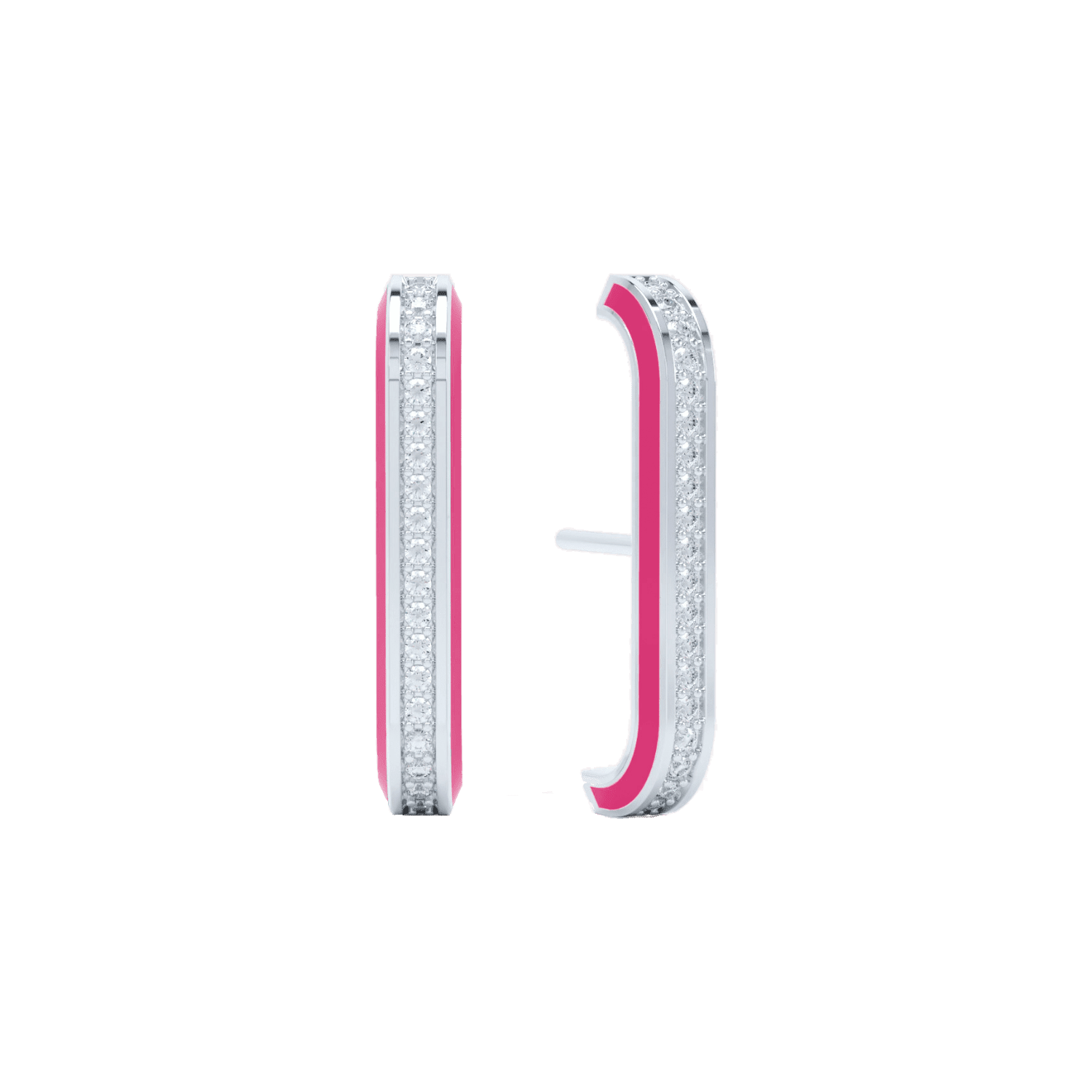  Eternity pink enamel ear cuffs - Eternity pink enamel ear cuffs -  The Future Rocks -    2 