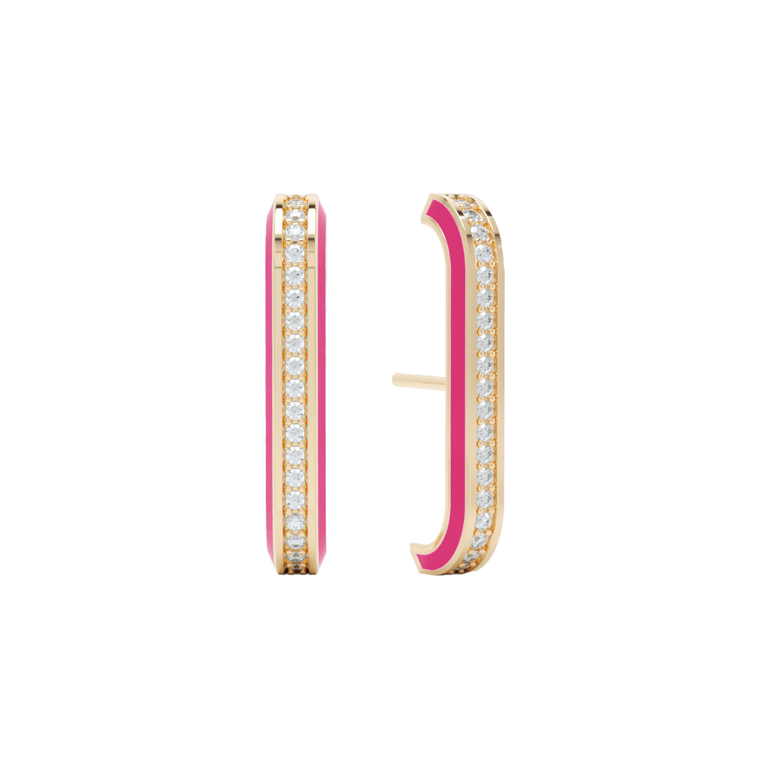  Eternity pink enamel ear cuffs - Eternity pink enamel ear cuffs -  The Future Rocks -    1 
