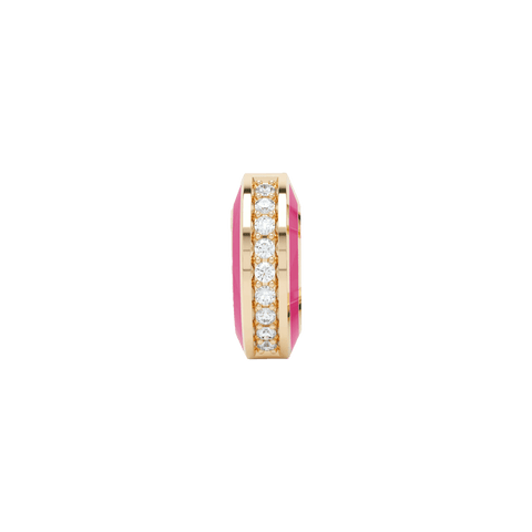  Eternity pink enamel huggies - Eternity Pink Enamel Huggie Earrings -  The Future Rocks  -    6 