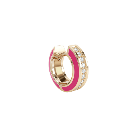  Eternity pink enamel huggies - Eternity Pink Enamel Huggie Earrings -  The Future Rocks  -    5 