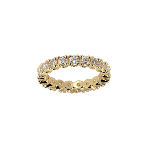  Eternity ring - 18K Recycled Gold Lab-Grown Diamond Eternity Ring -  The Future Rocks  -    1 