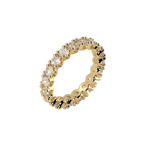  Eternity ring - 18K Recycled Gold Lab-Grown Diamond Eternity Ring -  The Future Rocks  -    2 