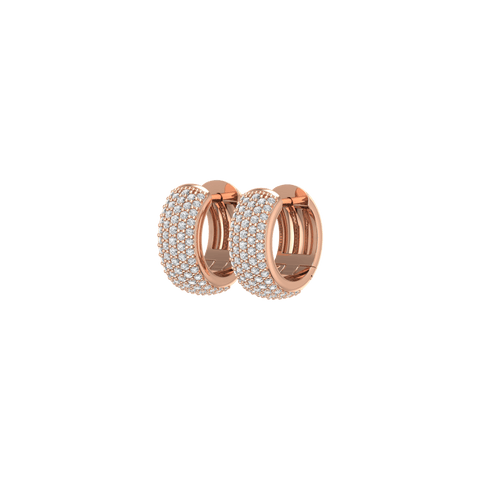 Grand pave earrings - Grand Pave Diamond Huggie Earrings -  The Future Rocks  -    6 