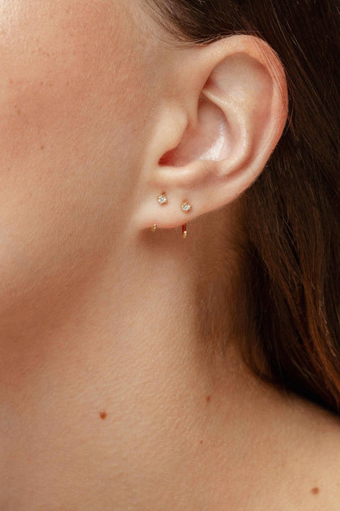  Hope hoop earrings - 18K Recycled Gold Lab-Grown Diamond Hope Hoop Earrings -  The Future Rocks  -    2 