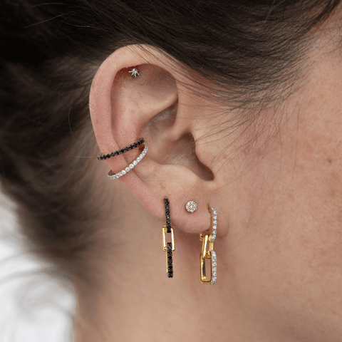  Horizon double link earrings - Gold Vermeil Double Link Drop Earrings -  The Future Rocks  -    5 