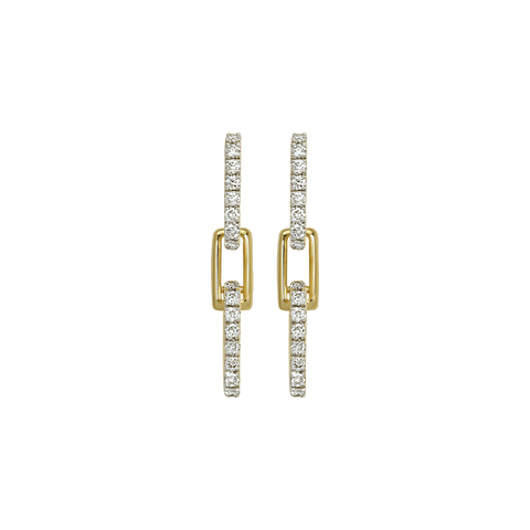  Horizon double link earrings - Gold Vermeil Double Link Drop Earrings -  The Future Rocks  -    3 
