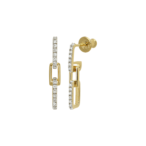  Horizon double link earrings - Gold Vermeil Double Link Drop Earrings -  The Future Rocks -    1 