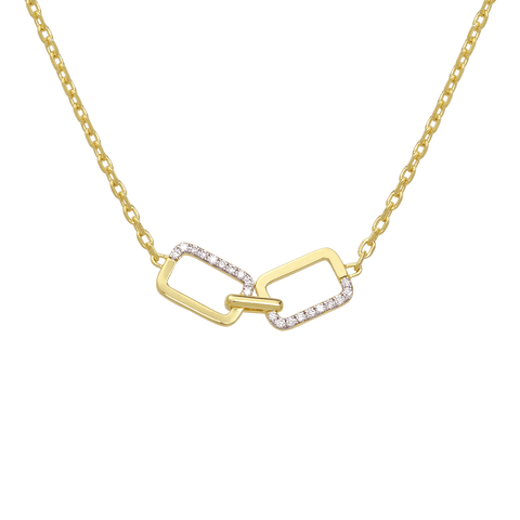  Horizon double-sided pendant necklace - Gold Vermeil Double-sided Pendant Necklace -  The Future Rocks  -    3 