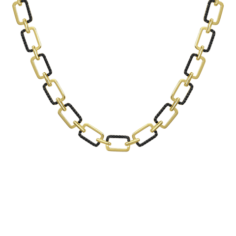  Horizon double-sided statement necklace - Double-sided Gold Vermeil Statement Necklace -  The Future Rocks  -    4 