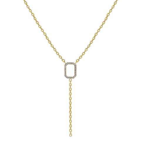  Horizon link necklace - Lab-Grown Diamond Link Horizon Necklace -  The Future Rocks  -    1 