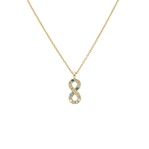  Infinity multi-color LGD necklace - Lab-Grown Coloured Diamond Infinity Necklace -  The Future Rocks -    1 