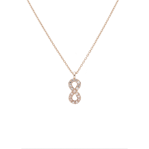  Infinity pink LGD necklace - Lab-Grown Pink Diamond Infinity Necklace -  The Future Rocks  -    4 