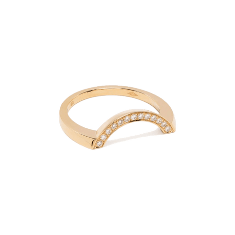 Intrépide grand arc pavée ring - The Future Rocks
