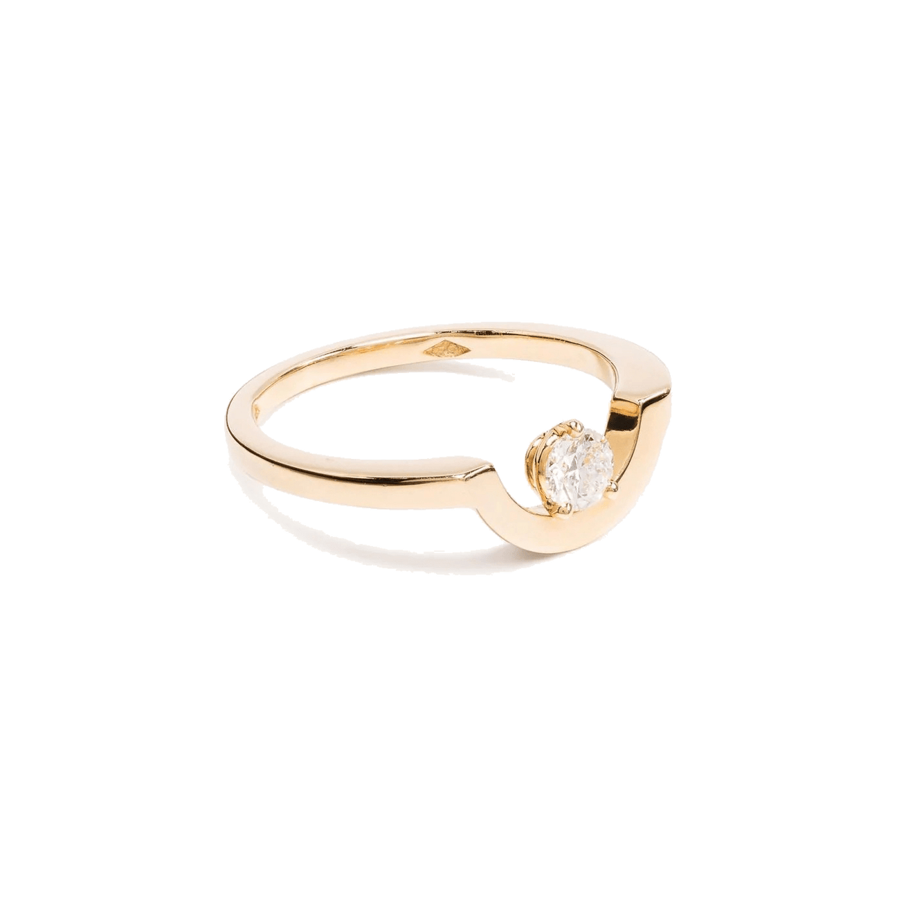  Intrépide petit arc solitaire ring - Intrépide petit arc ring - 18K recycled gold lab-grown-diamond ring -  The Future Rocks -    1 