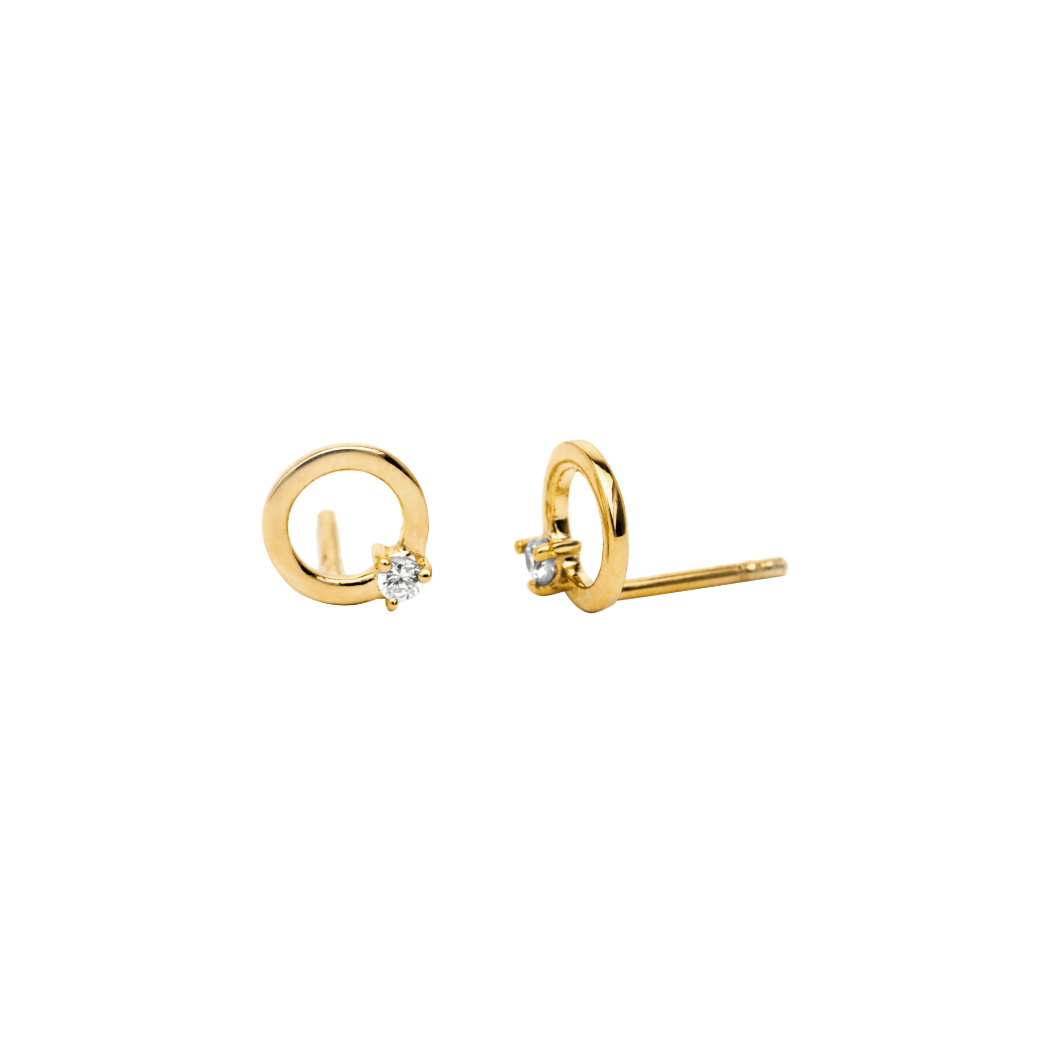  Jumna stud earrings - Jumna 18K Gold Lab-Grown Diamond Stud Earrings -  The Future Rocks -    1 