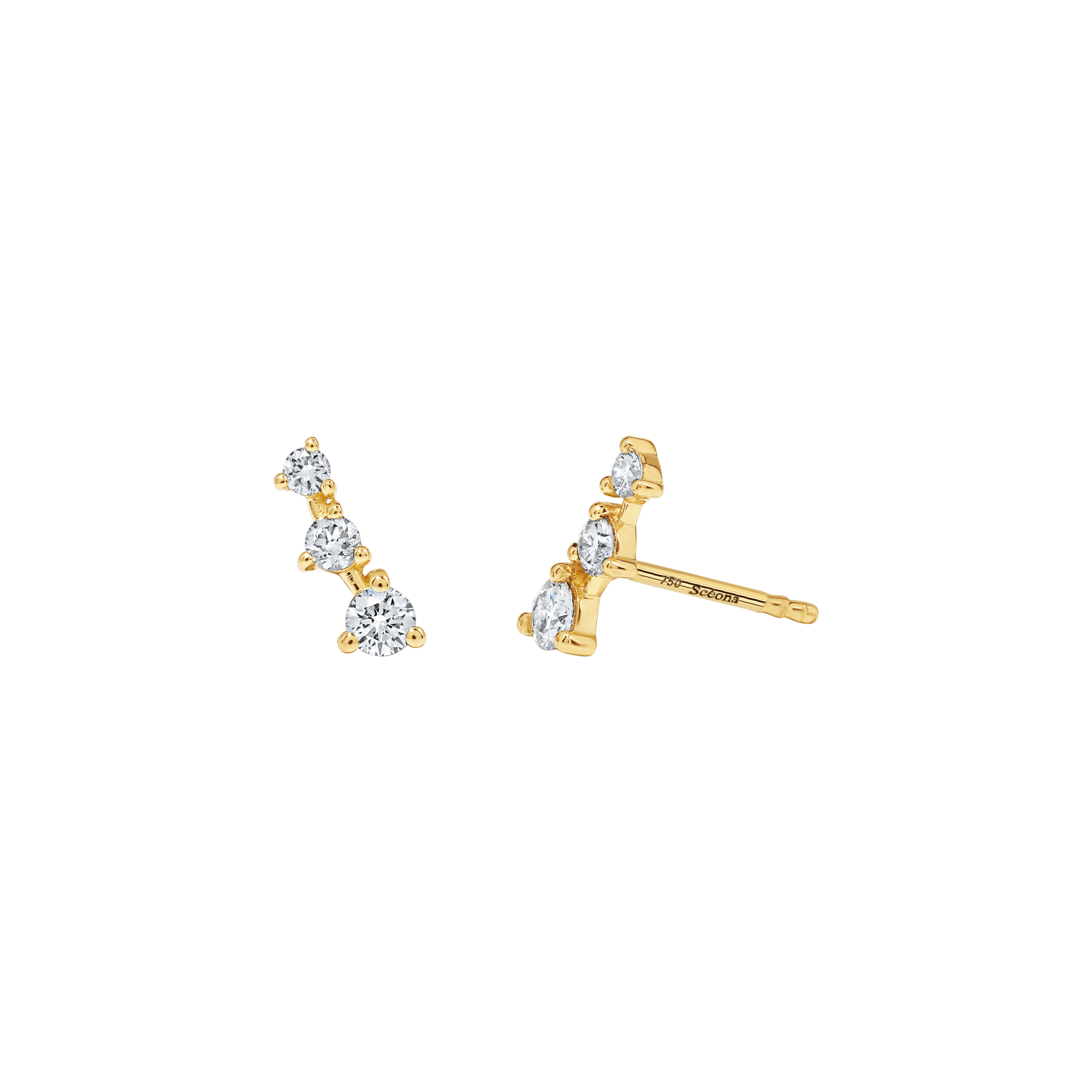  Karasuba stud earrings - Karasuba 18K Gold Lab-Grown Diamond Ear Climbers -  The Future Rocks -    1 