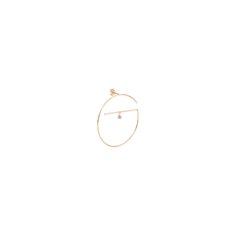  Large floating earrings - Large Floating Diamond Gold Earrings -  The Future Rocks  -    5 
