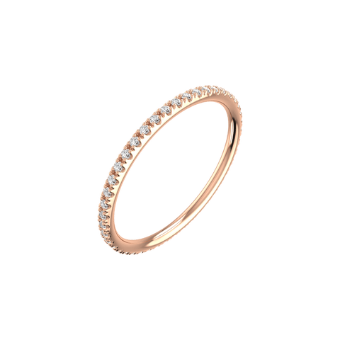  Line pave ring - 18K Recycled Gold Line Pave Diamond Ring -  The Future Rocks  -    3 
