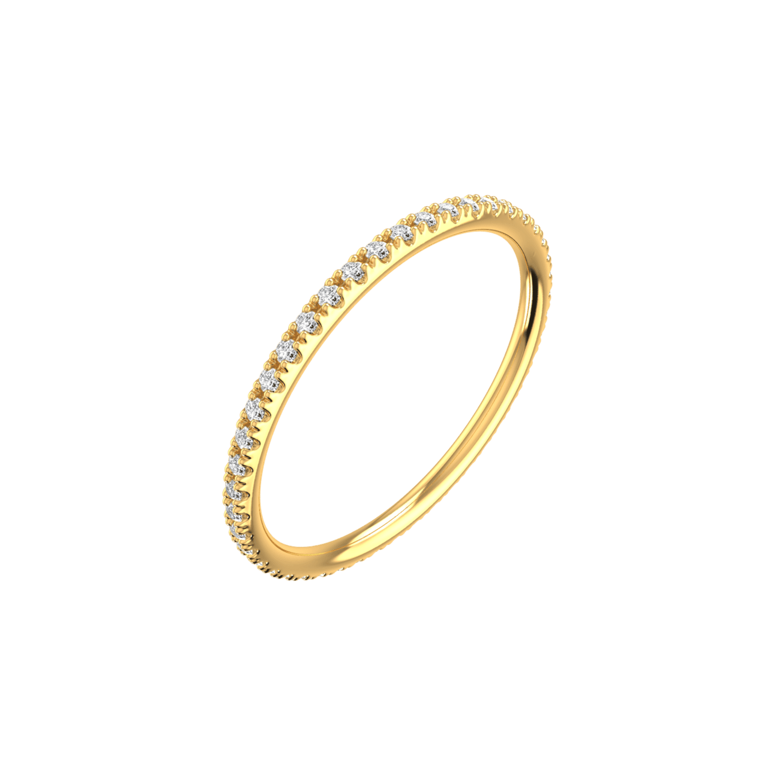  Line pave ring - 18K Recycled Gold Line Pave Diamond Ring -  The Future Rocks -    1 