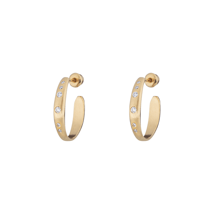  Lua hoops - Lua 14K Recycled Gold Hoop Earrings -  The Future Rocks -    1 