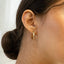  Lua hoops - 14K Gold Lab-grown Diamond Lua Hoop Earrings -  The Future Rocks  -    2 
