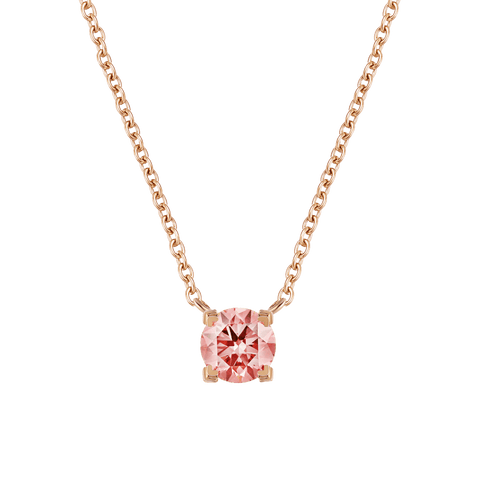 Luna pink diamond solitaire necklace - The Future Rocks