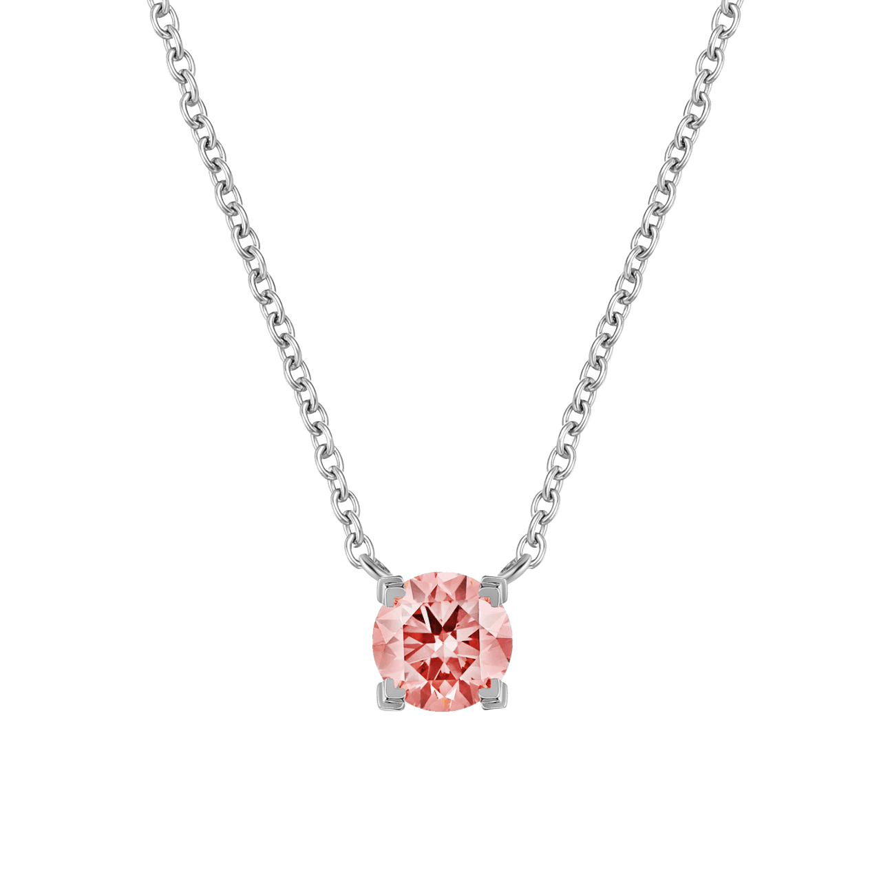  Luna pink diamond solitaire necklace 0.2ct - Luna pink diamond solitaire necklace 0.2ct -  The Future Rocks -    4 