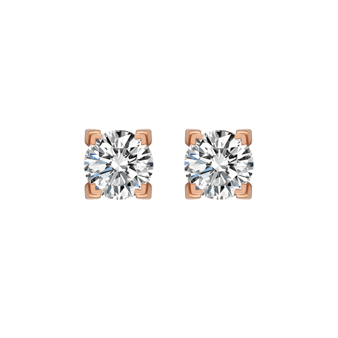  Luna solitaire earrings - Round Cut Lab-Grown Diamond Solitaire Stud Earrings -  The Future Rocks  -    1 