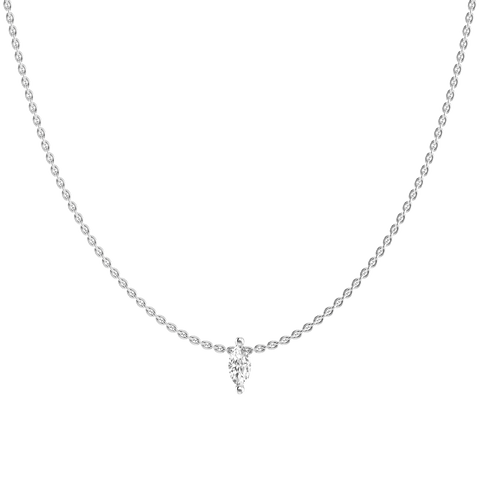  Marquise necklace - Lab-Grown Diamond Marquise Necklace -  The Future Rocks  -    4 