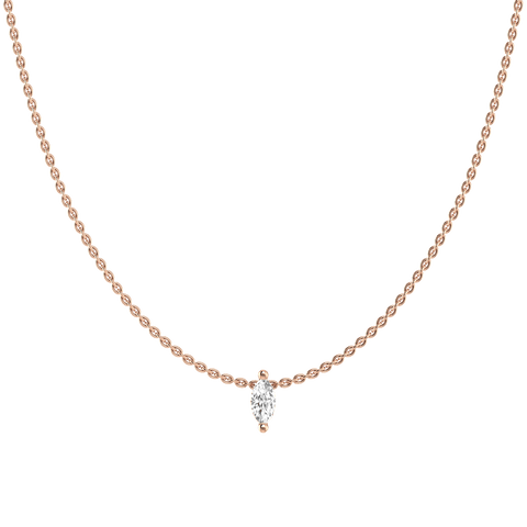 Marquise necklace - Lab-Grown Diamond Marquise Necklace -  The Future Rocks  -    1 