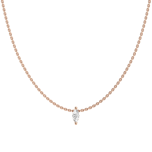  Marquise necklace - Lab-Grown Diamond Marquise Necklace -  The Future Rocks -    1 