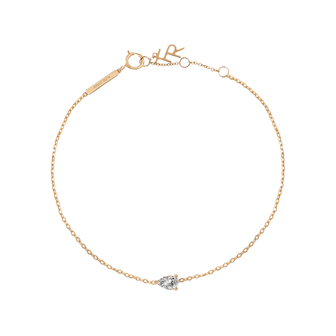  Mars solitaire bracelet - Pear Cut Lab-Grown Diamond Solitaire Bracelet -  The Future Rocks  -    4 