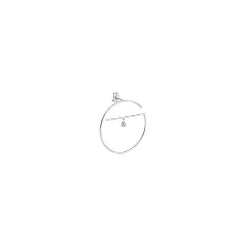  Medium upper floating earrings - Medium Upper Floating Diamond Gold Earrings -  The Future Rocks  -    6 
