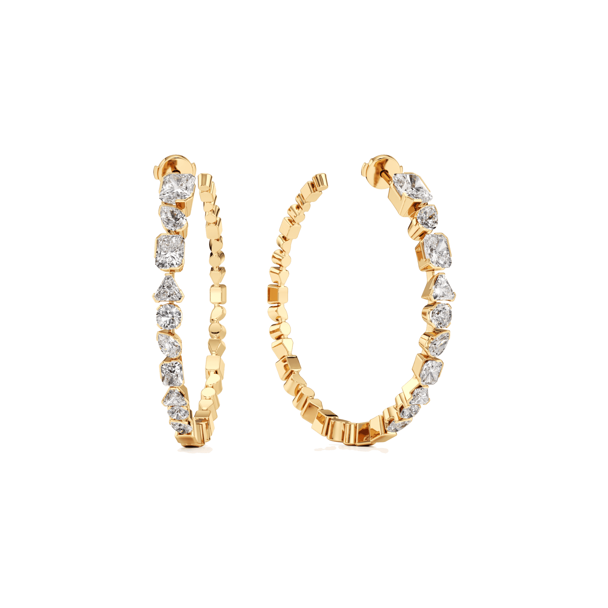 Meta hoop earrings - Meta Lab-Grown Diamond Hoop Earrings -  The Future Rocks -    1