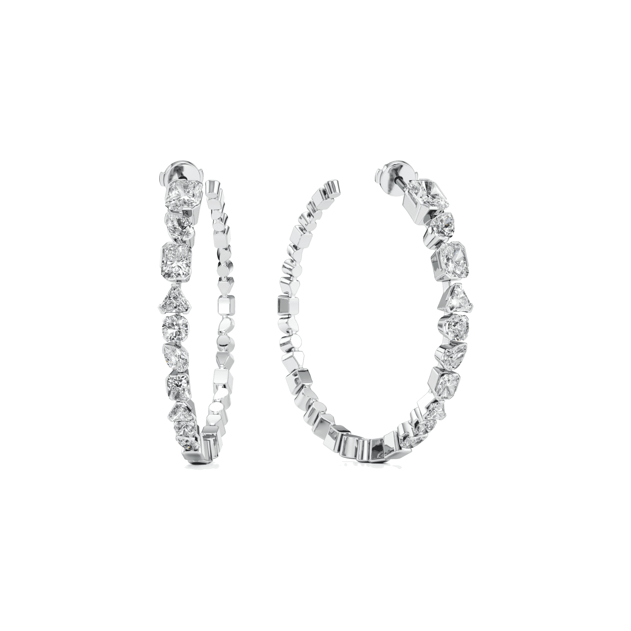 Meta hoop earrings - Meta Lab-Grown Diamond Hoop Earrings -  The Future Rocks -    6