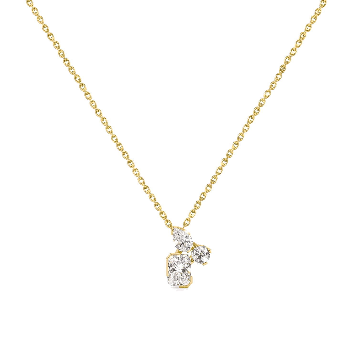 Diamond Trio Station Necklace - Underwoods Jewelers