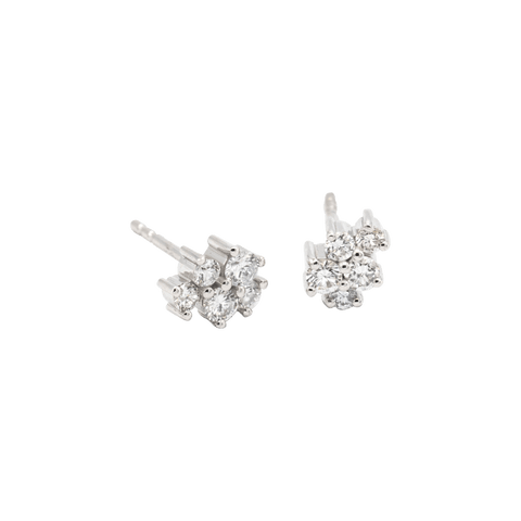  Mono stud earrings - Mono Diamond Cluster Stud Earrings -  The Future Rocks  -    1 
