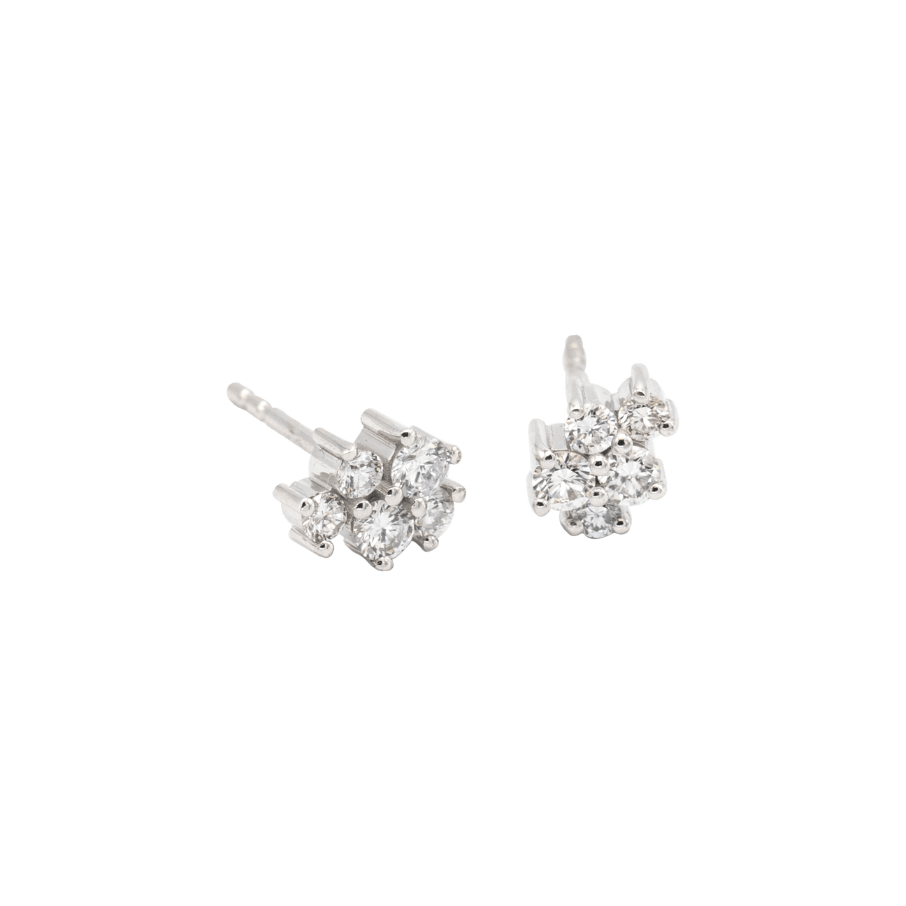  Mono stud earrings - Mono Diamond Cluster Stud Earrings -  The Future Rocks -    1 