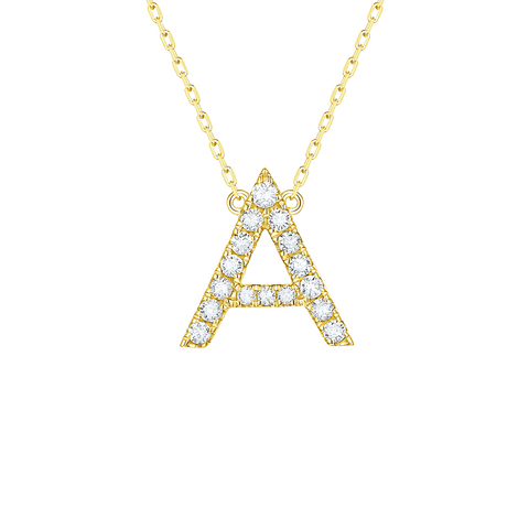  My type alphabet necklace - Lab-Grown Diamond Alphabet Necklace -  The Future Rocks  -    1 